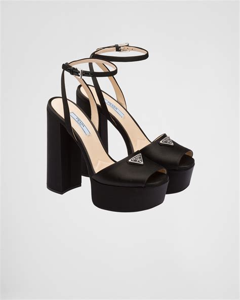 prada sandals women's shoes|Prada women's high heeled sandals.